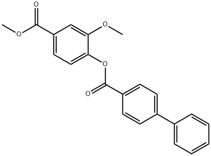 2-methoxy-4-(methoxycarbonyl)phenyl [1,1'-biphenyl]-4-carboxylate 结构式