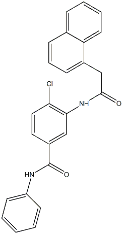 4-chloro-3-[(1-naphthylacetyl)amino]-N-phenylbenzamide 结构式