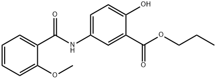 propyl 2-hydroxy-5-[(2-methoxybenzoyl)amino]benzoate 结构式