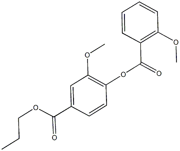 propyl 3-methoxy-4-[(2-methoxybenzoyl)oxy]benzoate 结构式