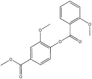 methyl 3-methoxy-4-[(2-methoxybenzoyl)oxy]benzoate 结构式