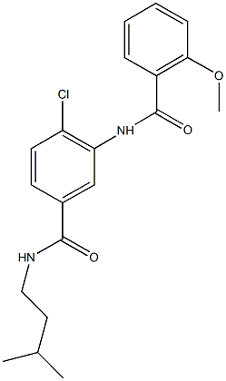 4-chloro-N-isopentyl-3-[(2-methoxybenzoyl)amino]benzamide 结构式