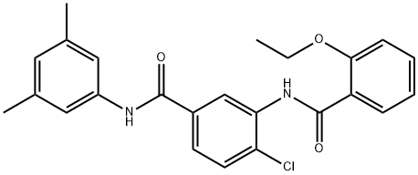 4-chloro-N-(3,5-dimethylphenyl)-3-[(2-ethoxybenzoyl)amino]benzamide 结构式