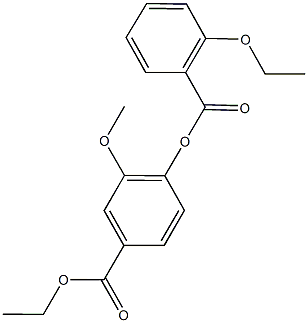 ethyl 4-[(2-ethoxybenzoyl)oxy]-3-methoxybenzoate 结构式