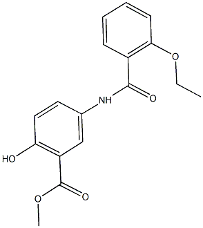 methyl 5-[(2-ethoxybenzoyl)amino]-2-hydroxybenzoate 结构式