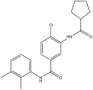 4-chloro-3-[(cyclopentylcarbonyl)amino]-N-(2,3-dimethylphenyl)benzamide 结构式