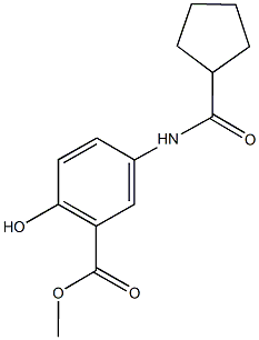 methyl 5-[(cyclopentylcarbonyl)amino]-2-hydroxybenzoate 结构式