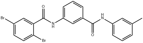 2,5-dibromo-N-[3-(3-toluidinocarbonyl)phenyl]benzamide 结构式