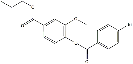 propyl 4-[(4-bromobenzoyl)oxy]-3-methoxybenzoate 结构式