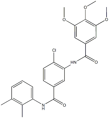 N-{2-chloro-5-[(2,3-dimethylanilino)carbonyl]phenyl}-3,4,5-trimethoxybenzamide 结构式