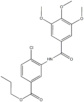 propyl 4-chloro-3-[(3,4,5-trimethoxybenzoyl)amino]benzoate 结构式