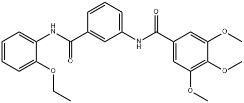 N-{3-[(2-ethoxyanilino)carbonyl]phenyl}-3,4,5-trimethoxybenzamide 结构式