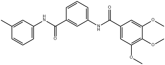 3,4,5-trimethoxy-N-[3-(3-toluidinocarbonyl)phenyl]benzamide 结构式