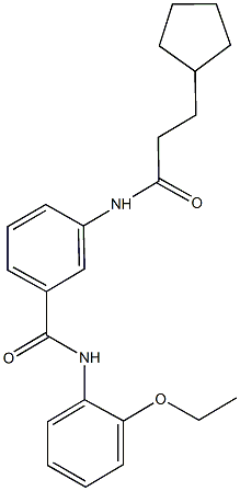 3-[(3-cyclopentylpropanoyl)amino]-N-(2-ethoxyphenyl)benzamide 结构式