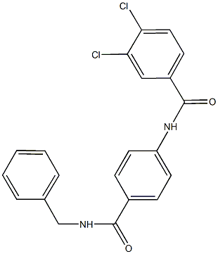 N-{4-[(benzylamino)carbonyl]phenyl}-3,4-dichlorobenzamide 结构式