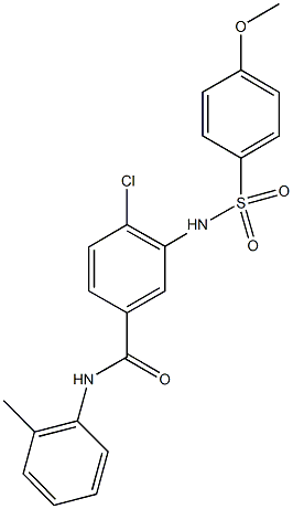 4-chloro-3-{[(4-methoxyphenyl)sulfonyl]amino}-N-(2-methylphenyl)benzamide 结构式