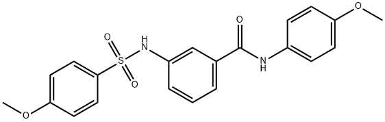 N-(4-methoxyphenyl)-3-{[(4-methoxyphenyl)sulfonyl]amino}benzamide 结构式