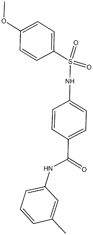 4-{[(4-methoxyphenyl)sulfonyl]amino}-N-(3-methylphenyl)benzamide 结构式