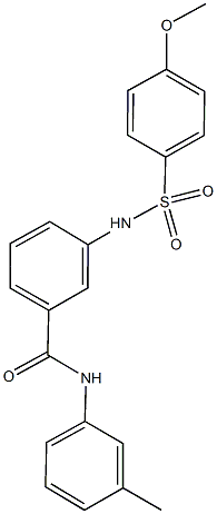 3-{[(4-methoxyphenyl)sulfonyl]amino}-N-(3-methylphenyl)benzamide 结构式