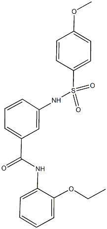 N-(2-ethoxyphenyl)-3-{[(4-methoxyphenyl)sulfonyl]amino}benzamide 结构式