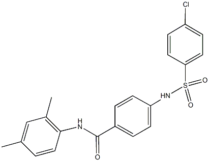 4-{[(4-chlorophenyl)sulfonyl]amino}-N-(2,4-dimethylphenyl)benzamide 结构式