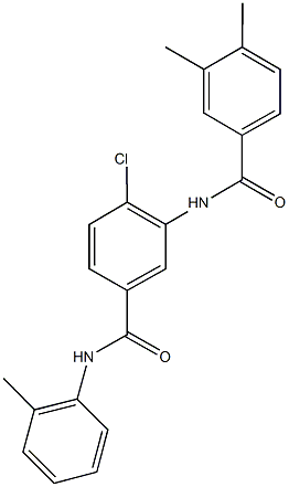 4-chloro-3-[(3,4-dimethylbenzoyl)amino]-N-(2-methylphenyl)benzamide 结构式