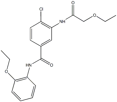 4-chloro-3-[(ethoxyacetyl)amino]-N-(2-ethoxyphenyl)benzamide 结构式