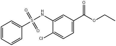 ethyl 4-chloro-3-[(phenylsulfonyl)amino]benzoate 结构式