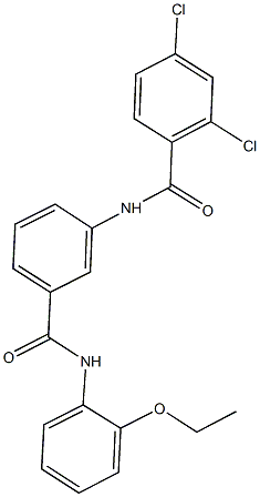2,4-dichloro-N-{3-[(2-ethoxyanilino)carbonyl]phenyl}benzamide 结构式