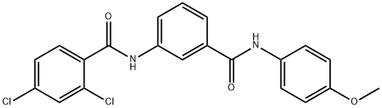 2,4-dichloro-N-{3-[(4-methoxyanilino)carbonyl]phenyl}benzamide 结构式