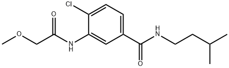 4-chloro-N-isopentyl-3-[(methoxyacetyl)amino]benzamide 结构式