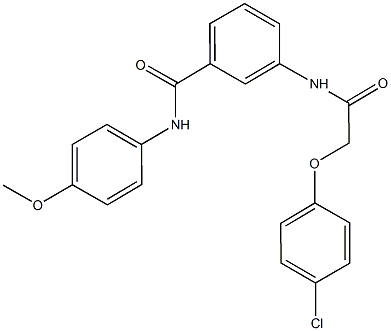 3-{[(4-chlorophenoxy)acetyl]amino}-N-(4-methoxyphenyl)benzamide 结构式