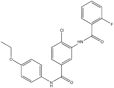 4-chloro-N-(4-ethoxyphenyl)-3-[(2-fluorobenzoyl)amino]benzamide 结构式