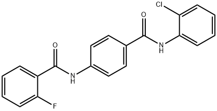 N-{4-[(2-chloroanilino)carbonyl]phenyl}-2-fluorobenzamide 结构式