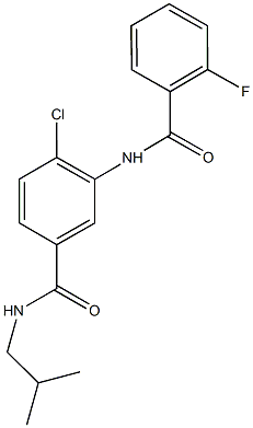 4-chloro-3-[(2-fluorobenzoyl)amino]-N-isobutylbenzamide 结构式
