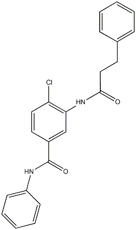 4-chloro-N-phenyl-3-[(3-phenylpropanoyl)amino]benzamide 结构式