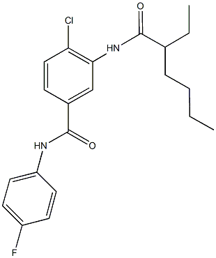 4-chloro-3-[(2-ethylhexanoyl)amino]-N-(4-fluorophenyl)benzamide 结构式