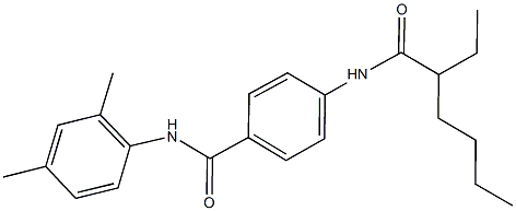 N-(2,4-dimethylphenyl)-4-[(2-ethylhexanoyl)amino]benzamide 结构式