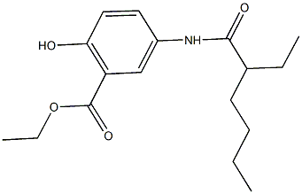 ethyl 5-[(2-ethylhexanoyl)amino]-2-hydroxybenzoate 结构式