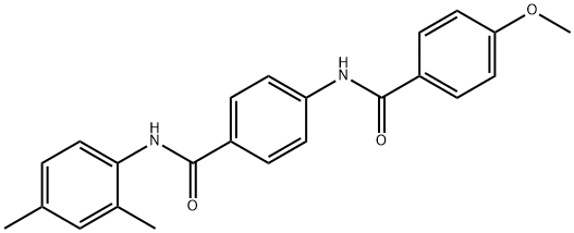 N-(2,4-dimethylphenyl)-4-[(4-methoxybenzoyl)amino]benzamide 结构式