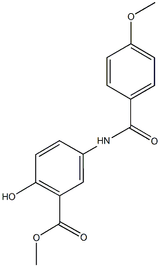 methyl 2-hydroxy-5-[(4-methoxybenzoyl)amino]benzoate 结构式