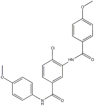 4-chloro-3-[(4-methoxybenzoyl)amino]-N-(4-methoxyphenyl)benzamide 结构式