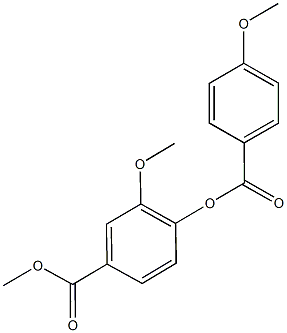 methyl 3-methoxy-4-[(4-methoxybenzoyl)oxy]benzoate 结构式