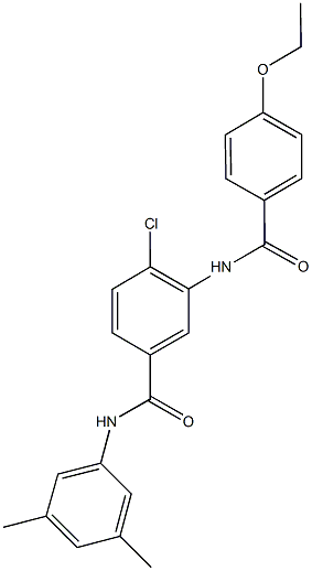 4-chloro-N-(3,5-dimethylphenyl)-3-[(4-ethoxybenzoyl)amino]benzamide 结构式