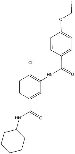 4-chloro-N-cyclohexyl-3-[(4-ethoxybenzoyl)amino]benzamide 结构式