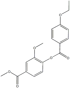 methyl 4-[(4-ethoxybenzoyl)oxy]-3-methoxybenzoate 结构式