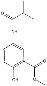 methyl 2-hydroxy-5-(isobutyrylamino)benzoate 结构式