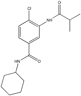 4-chloro-N-cyclohexyl-3-(isobutyrylamino)benzamide 结构式