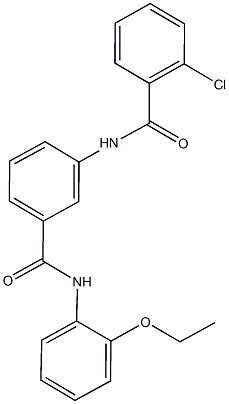 2-chloro-N-{3-[(2-ethoxyanilino)carbonyl]phenyl}benzamide 结构式