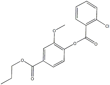 propyl 4-[(2-chlorobenzoyl)oxy]-3-methoxybenzoate 结构式